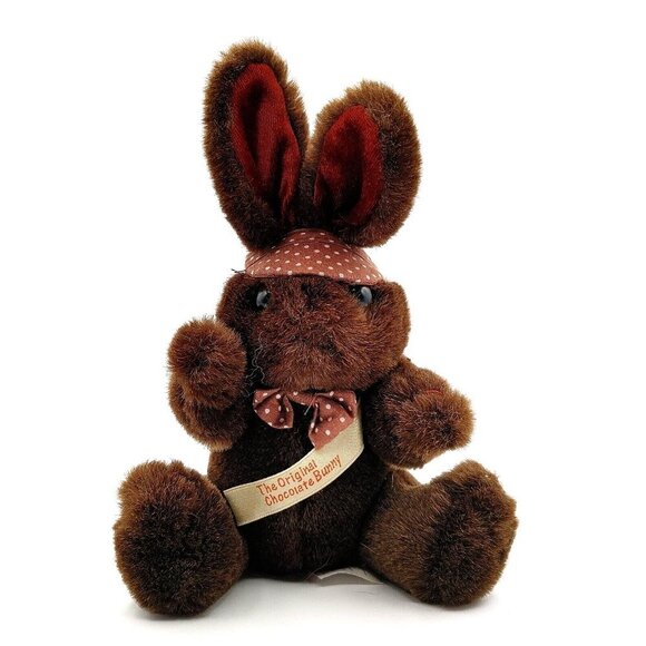 Dan Dee Plush The Original Chocolate Bunny Rabbit Plush 6" - Picture 1 of 4